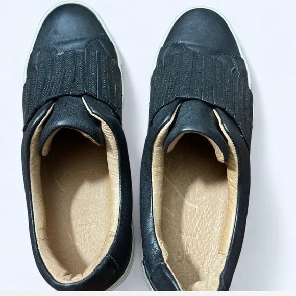 Frye black leather leather sneakers Sz 7 - Picture 3 of 7